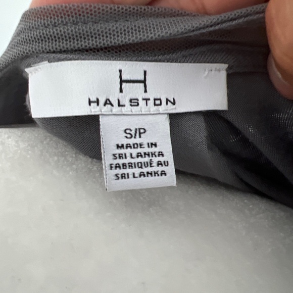 NWT H Halston Grey Short Sleeve Chemise - Picture 3 of 4